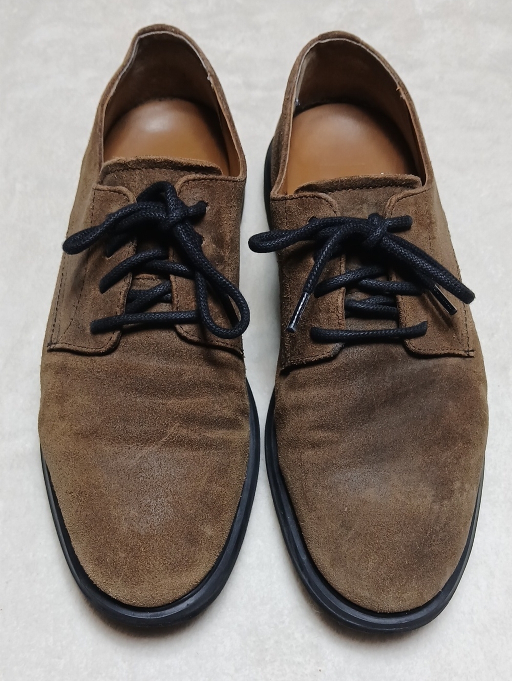Frye Brown Suede Oxfords with Black Laces Size 9.5